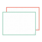 Leitner Flashcards A6 Duo Dotted - Mint-Peach Ice Tea