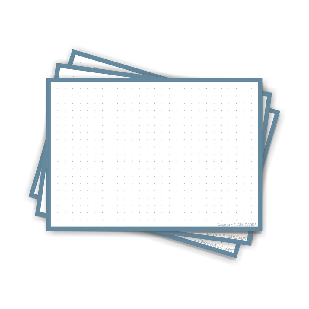 Leitner Flashcards A6 Earth Dotted blue