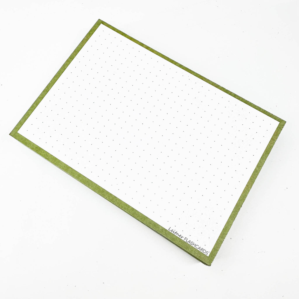 Leitner Flashcards A6 Earth Dotted green 2