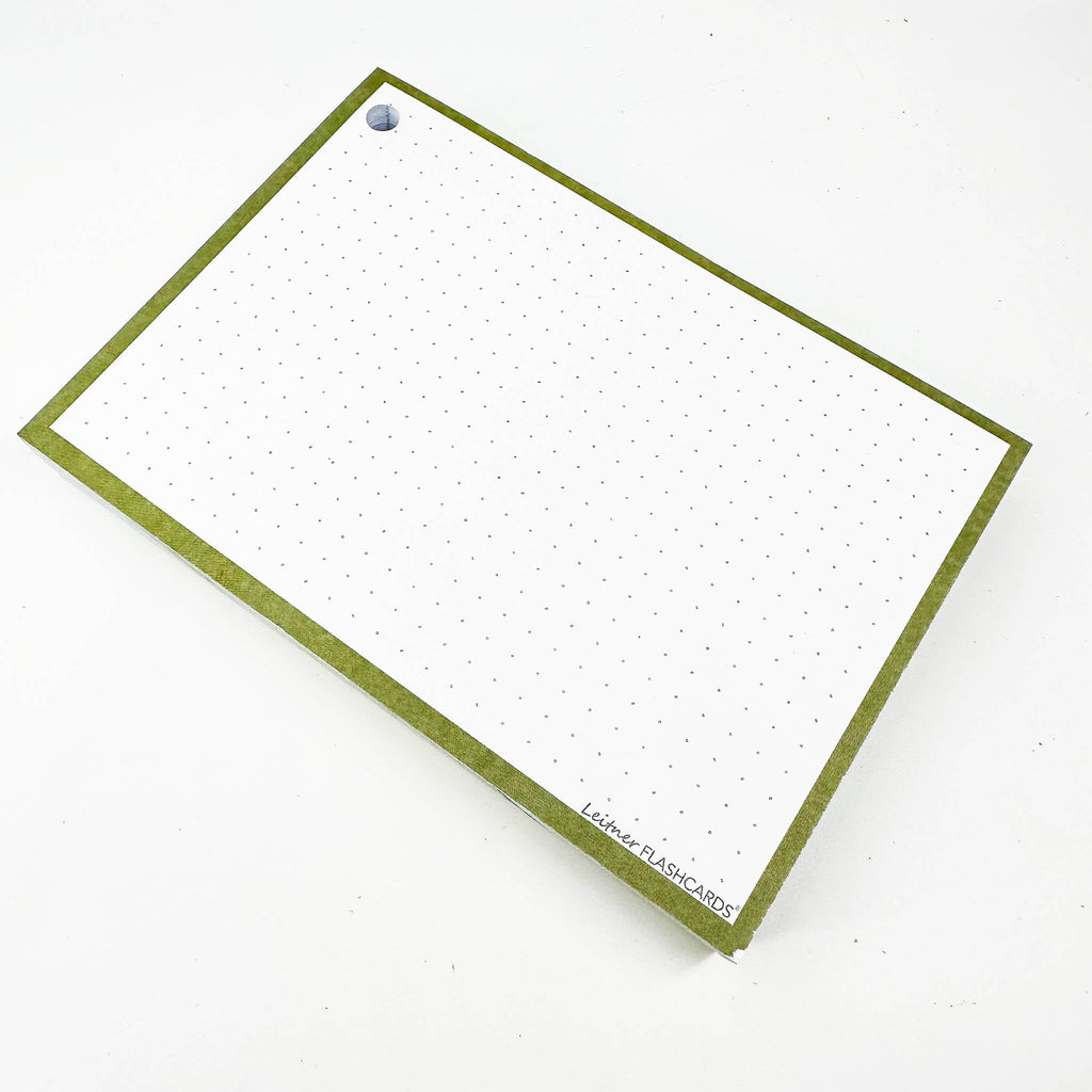 Leitner Flashcards A6 Earth Dotted green 4