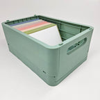 Leitner Flashcards A6 Earth Dotted green in storage box