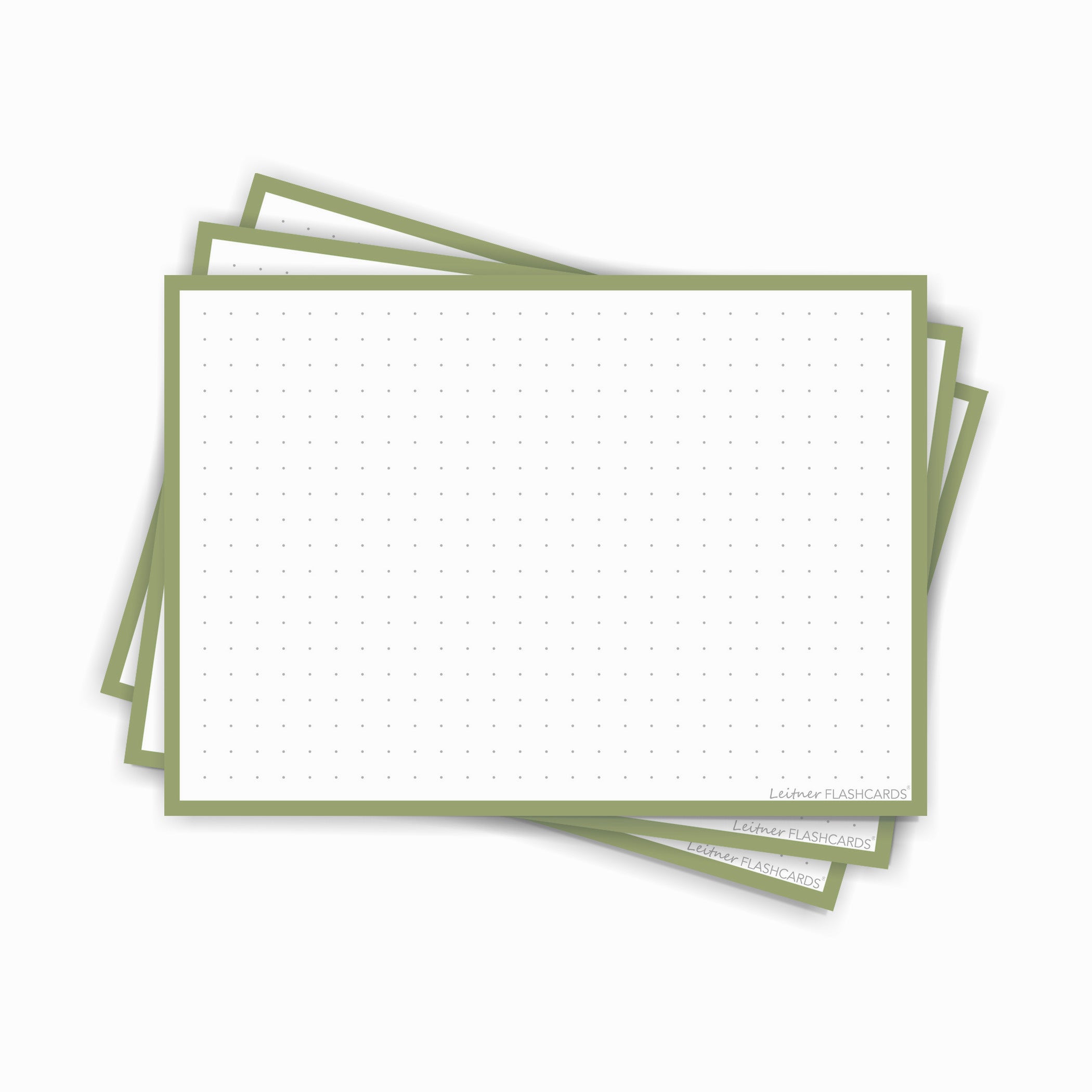Leitner Flashcards A6 Earth Dotted green