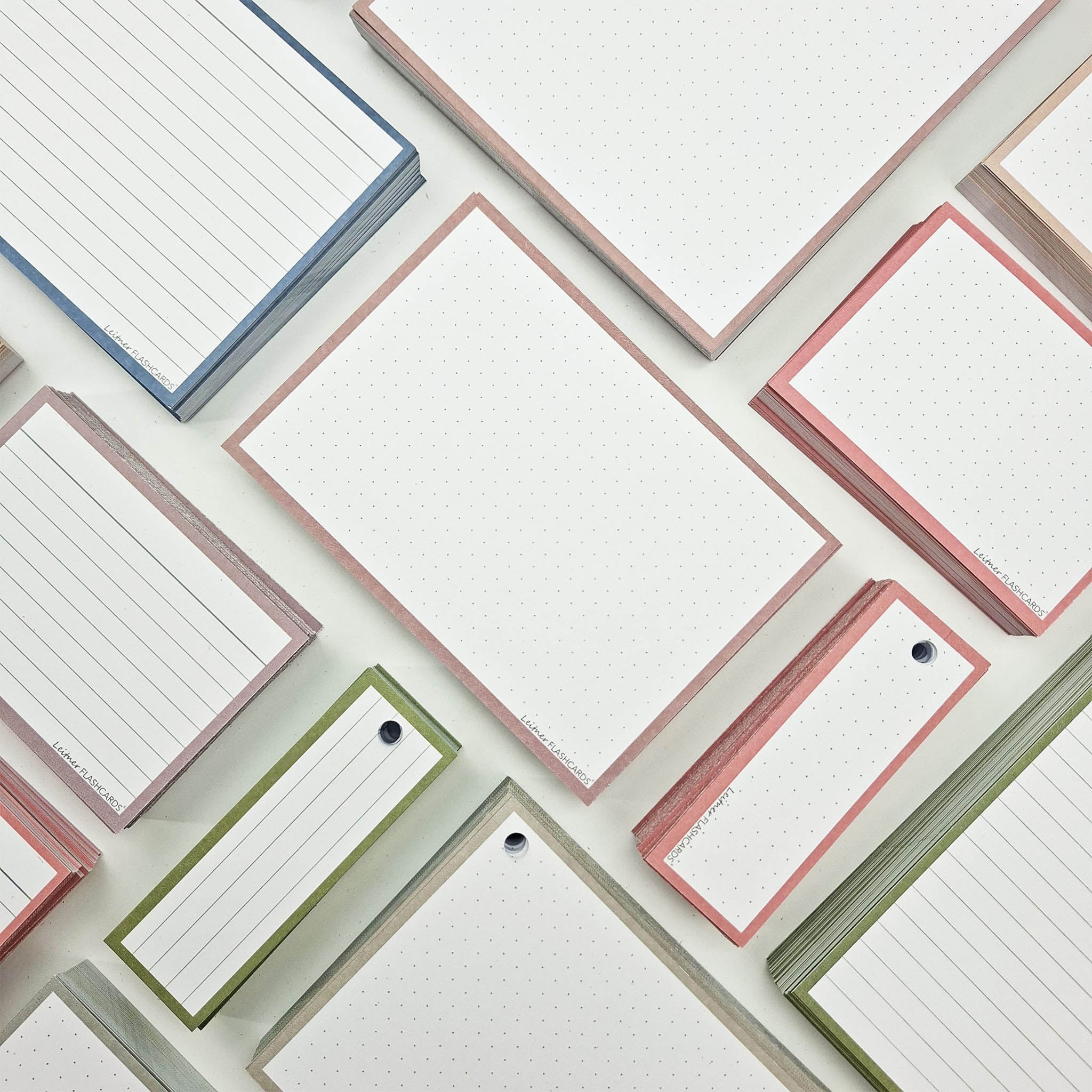 Leitner Flashcards A6 Earth Dotted greige lifestyle