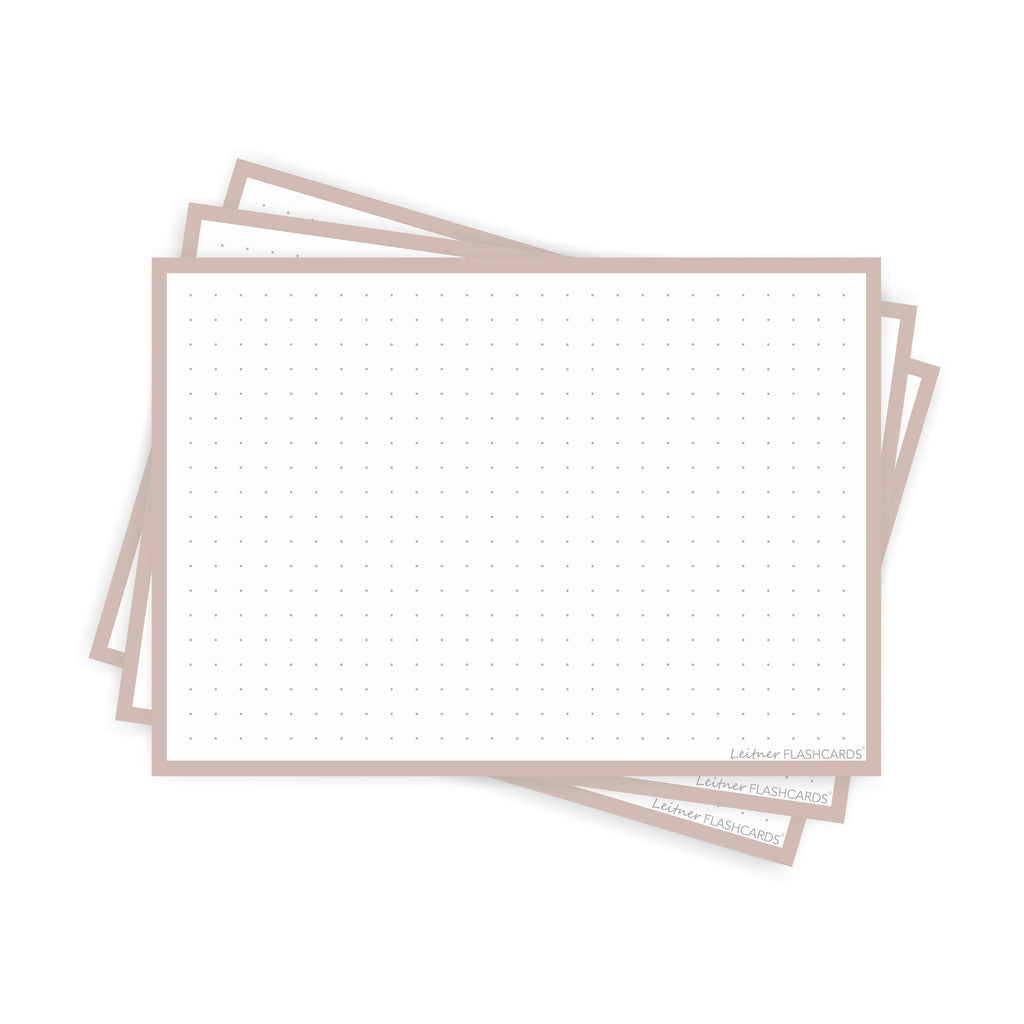 Leitner Flashcards A6 Earth Dotted greige