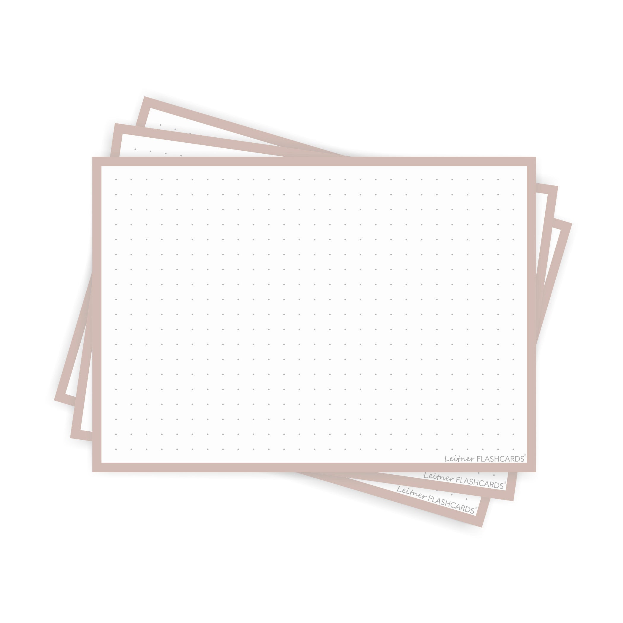 Leitner Flashcards A6 Earth Dotted greige