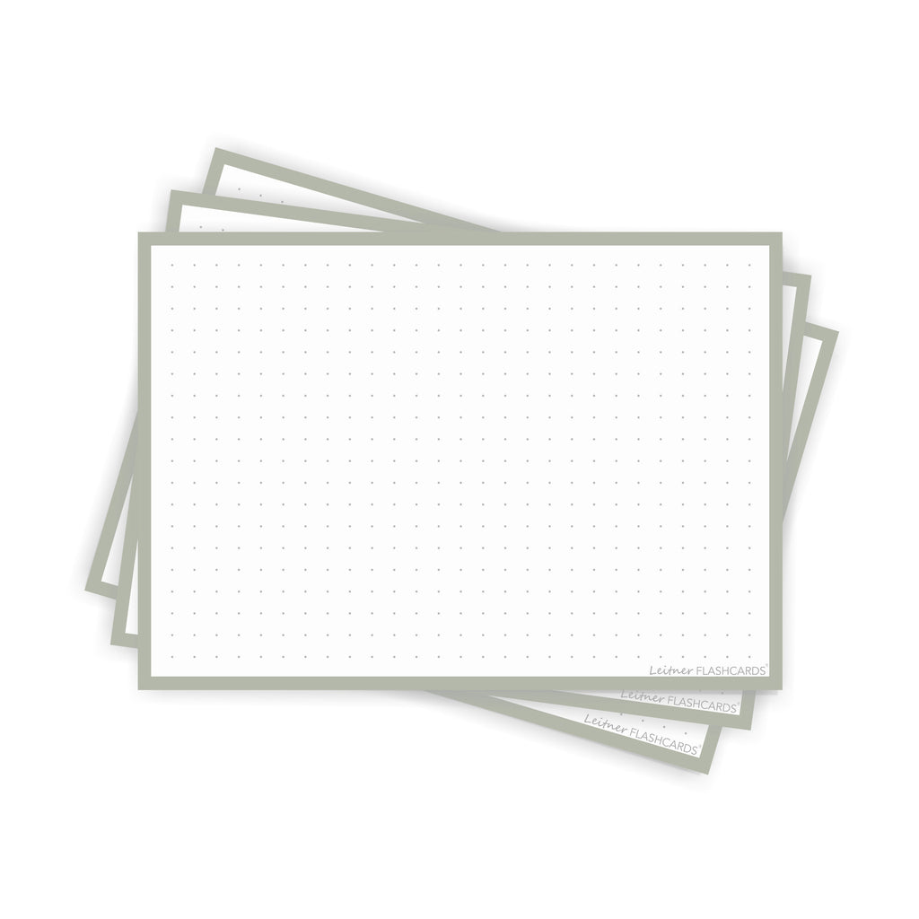 Leitner Flashcards A6 Earth Dotted grey
