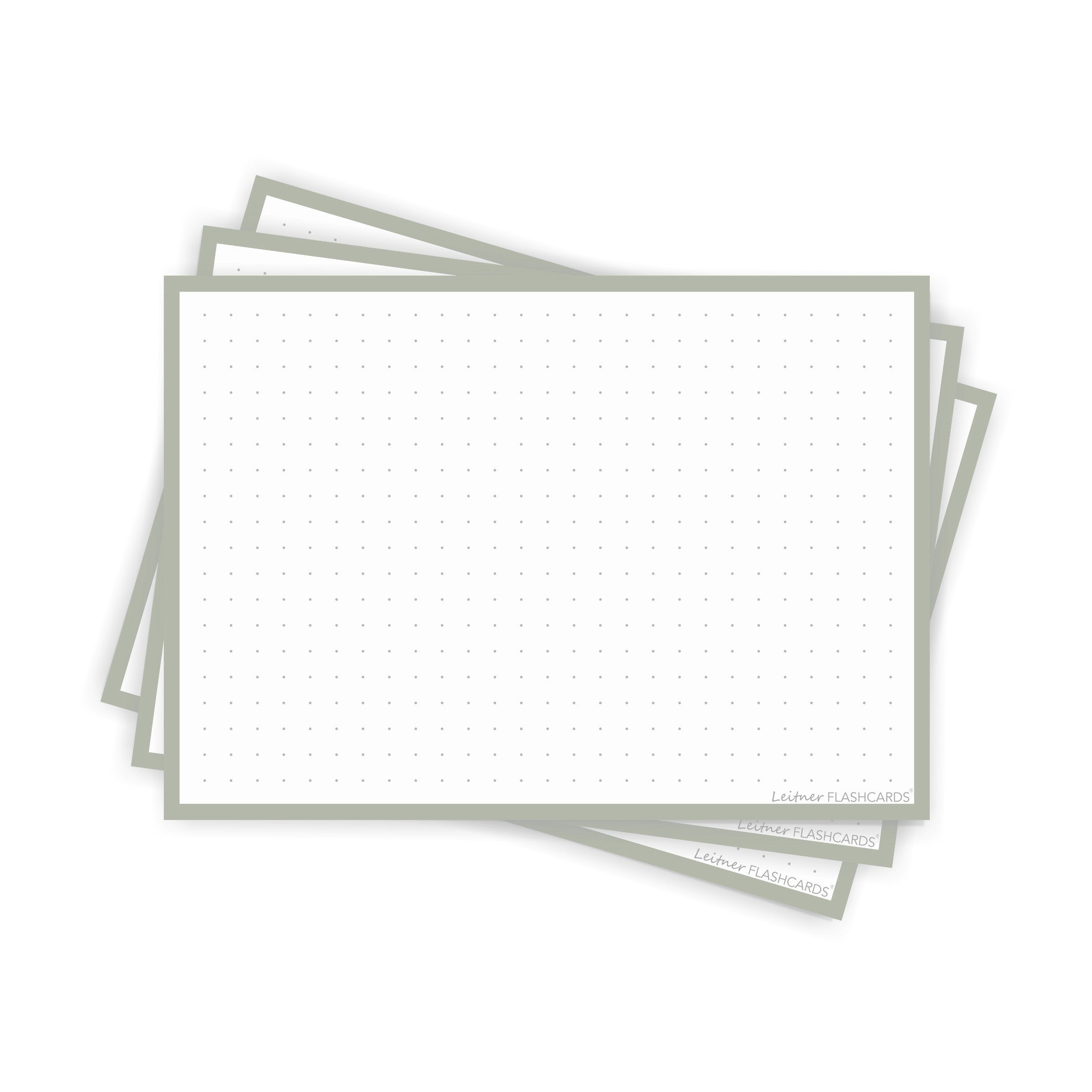 Leitner Flashcards A6 Earth Dotted grey