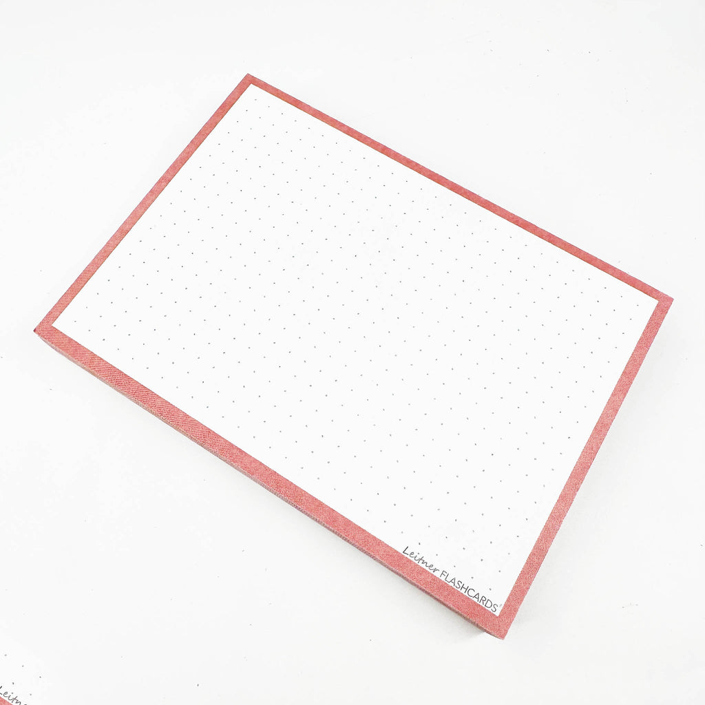 Leitner Flashcards A6 Earth Dotted pink 2