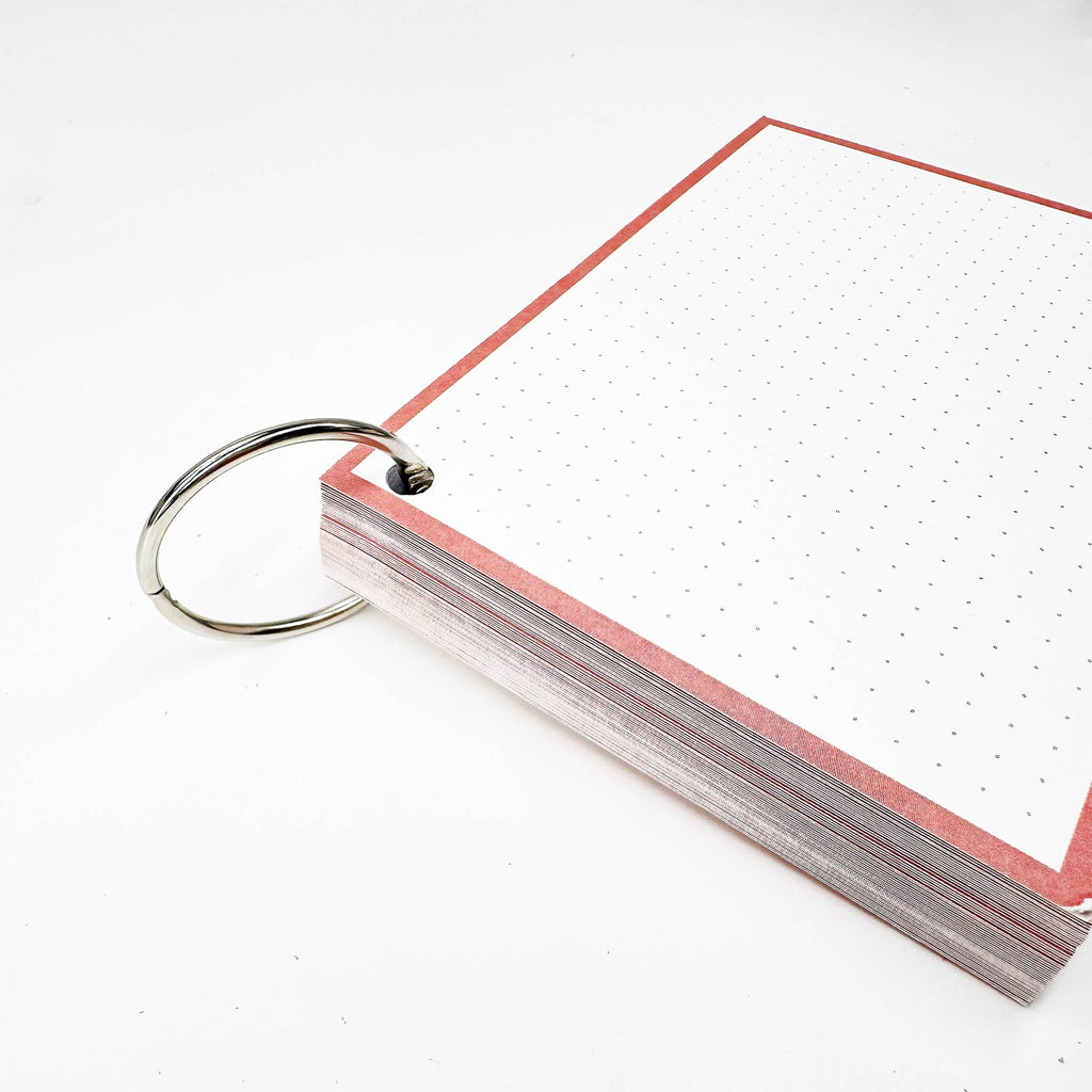 Leitner Flashcards A6 Earth Dotted pink 5