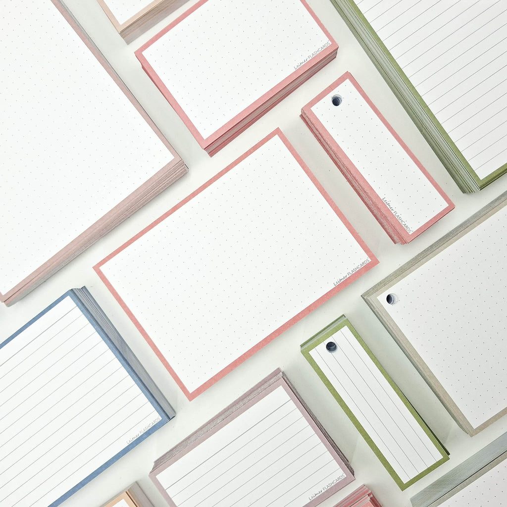 Leitner Flashcards A6 Earth Dotted pink lifestyle