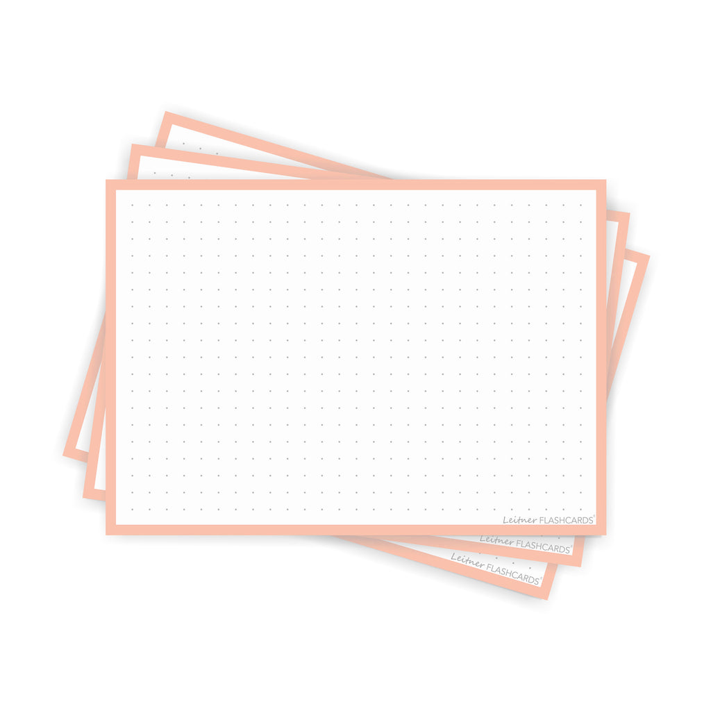 Leitner Flashcards A6 Earth Dotted pink