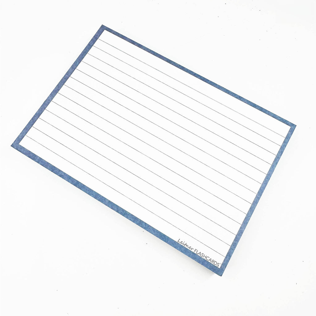 Leitner Flashcards A6 Earth Lined blue 3