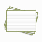 Leitner Flashcards A6 Earth Lined green
