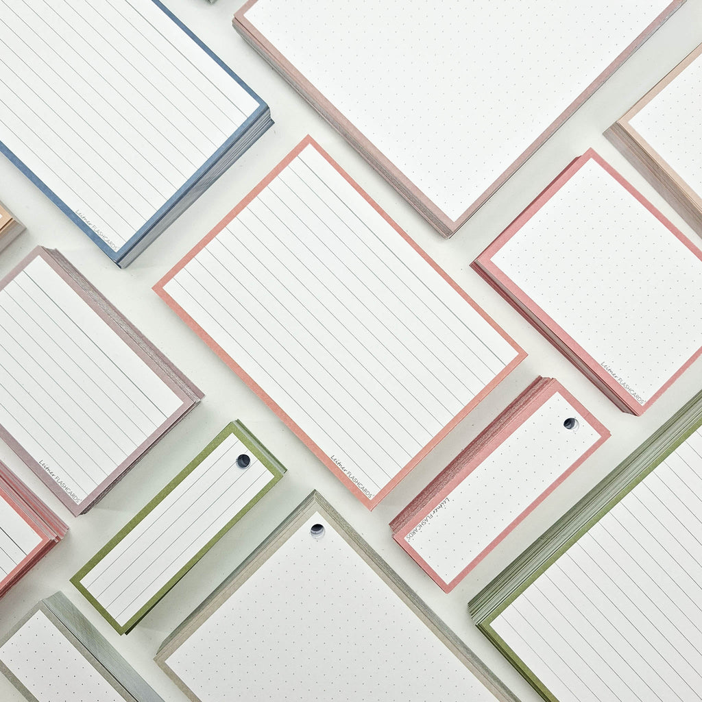 Leitner Flashcards A6 Earth Lined pink lifestyle