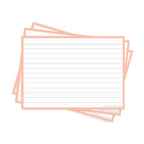 Leitner Flashcards A6 Earth Lined pink