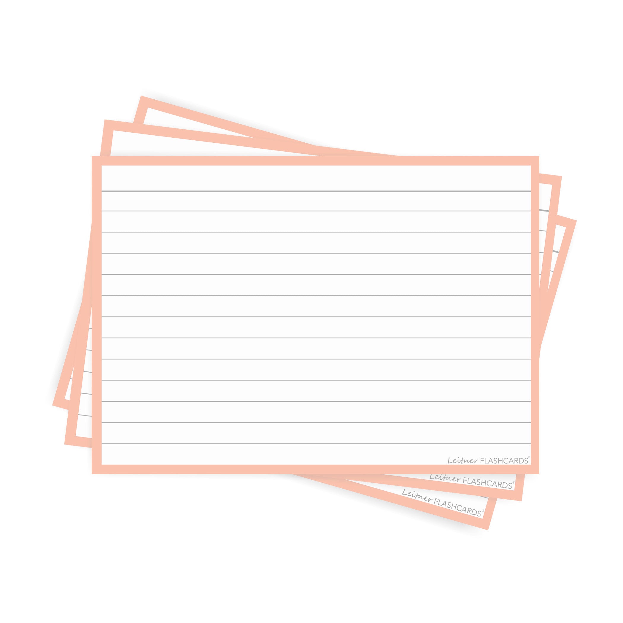 Leitner Flashcards A6 Earth Lined pink