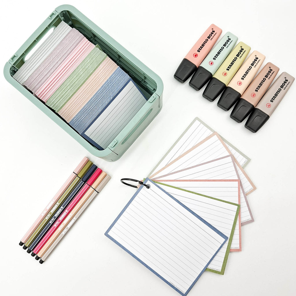 Leitner Flashcards A6 Earth Lined lifestyle