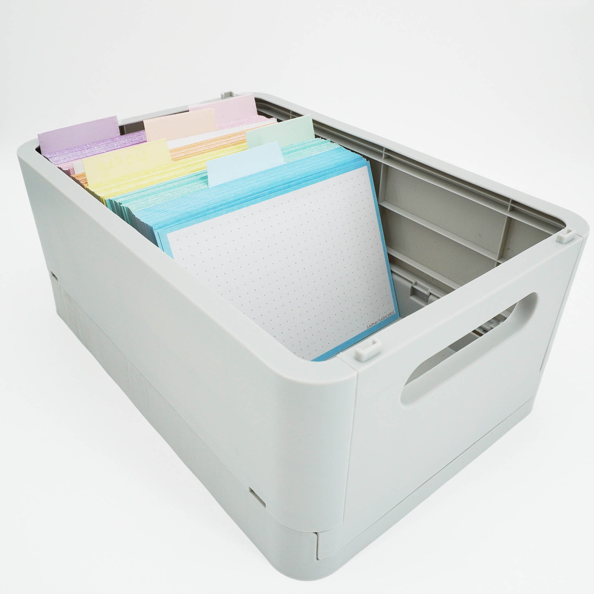 Leitner Flashcards A6 Pastel Dotted blue 2