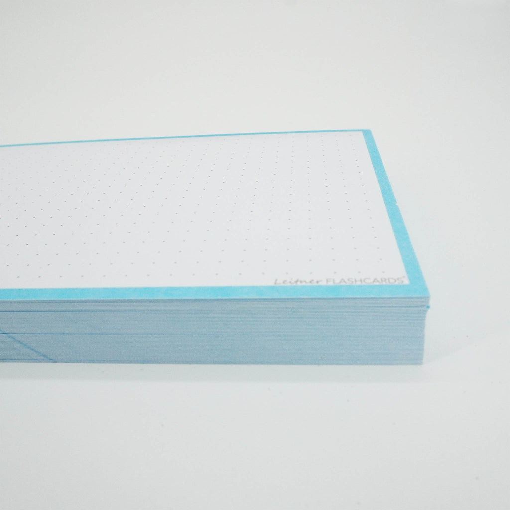 Leitner Flashcards A6 Pastel Dotted blue 4