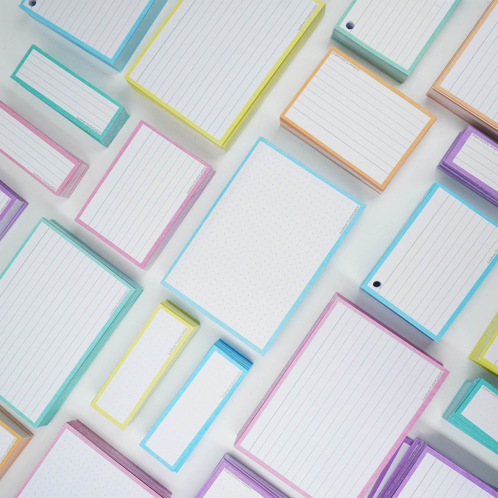 Leitner Flashcards A6 Pastel Dotted blue lifestyle 3