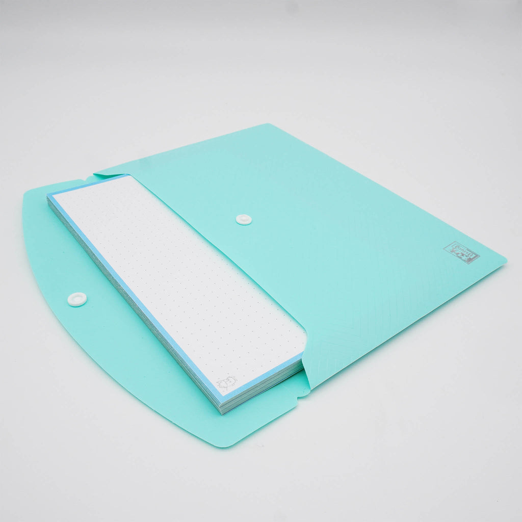 Leitner Flashcards A6 Pastel Dotted blue lifestyle