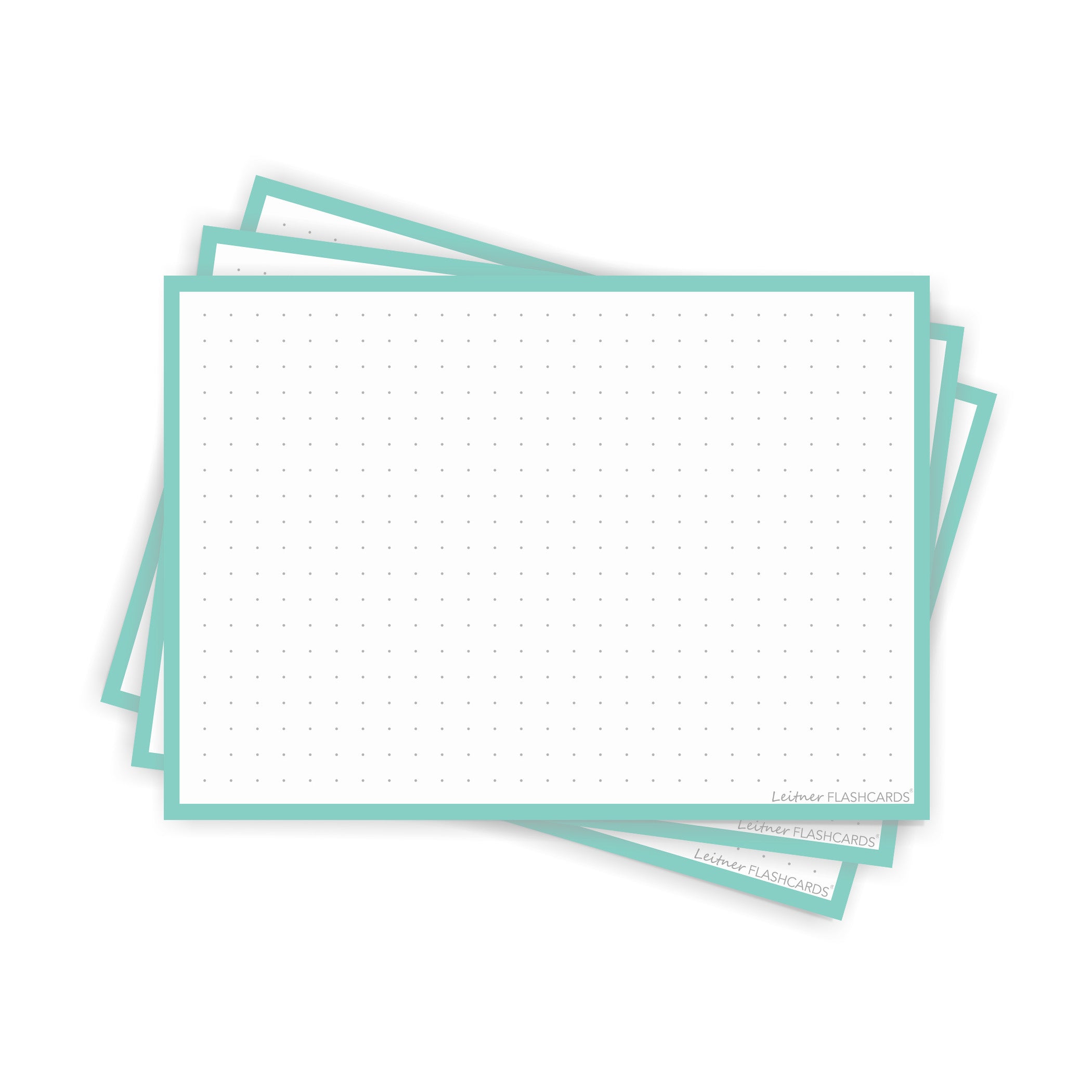 Leitner Flashcards A6 Pastel Dotted green