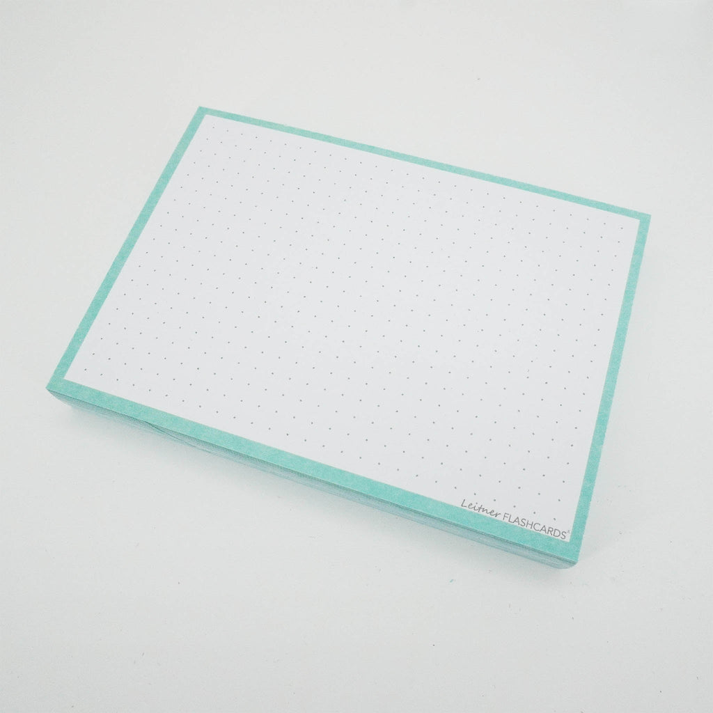 Leitner Flashcards A6 Pastel Dotted green 3