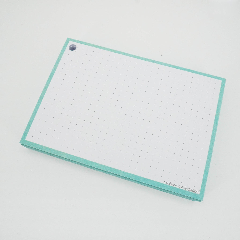 Leitner Flashcards A6 Pastel Dotted green 5