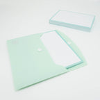 Leitner Flashcards A6 Pastel Dotted green in document holder