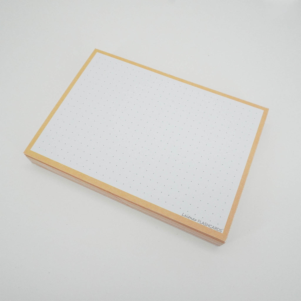 Leitner Flashcards A6 Pastel Dotted orange 3