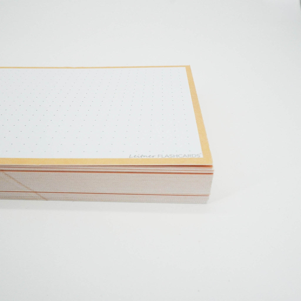 Leitner Flashcards A6 Pastel Dotted orange 4