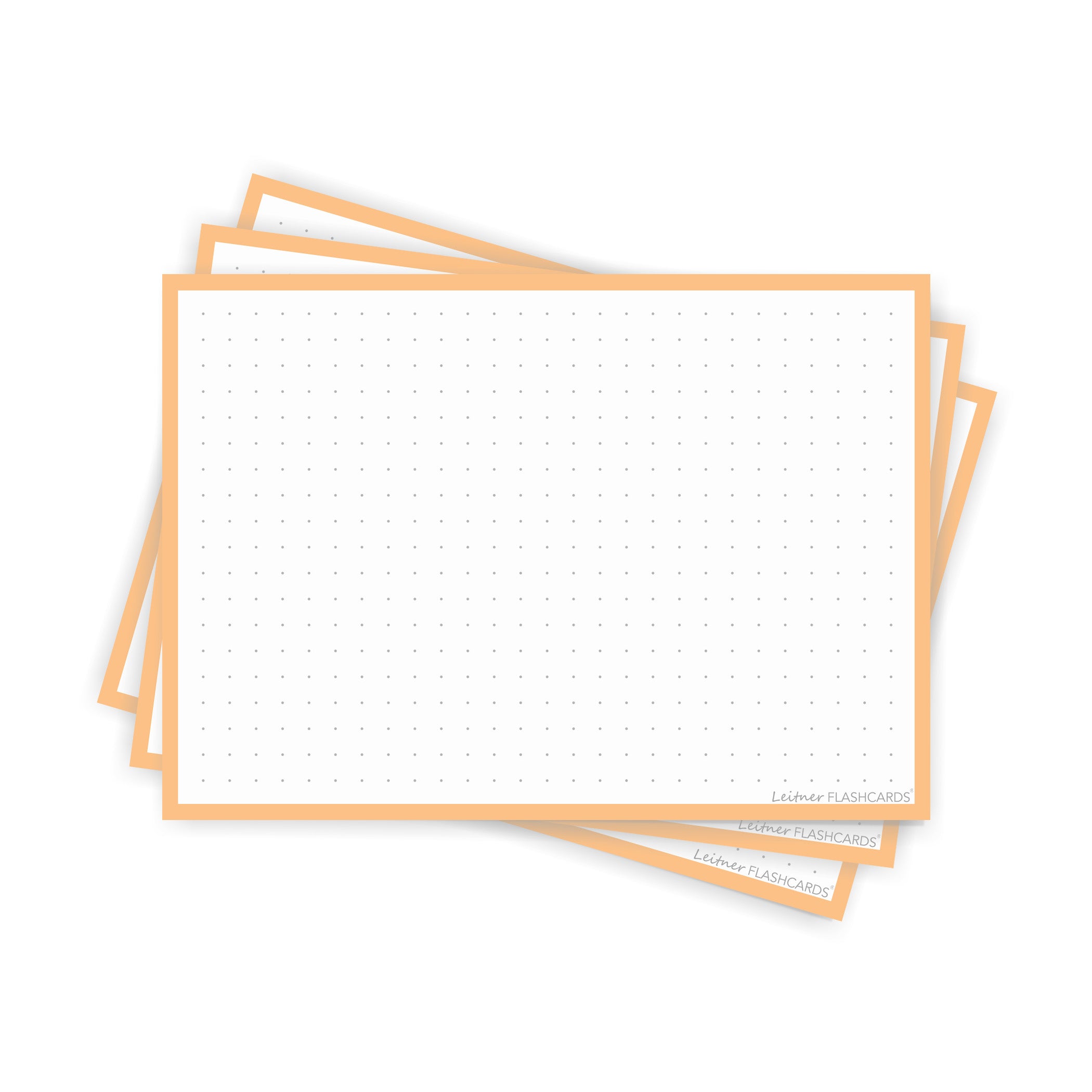 Leitner Flashcards A6 Pastel Dotted orange