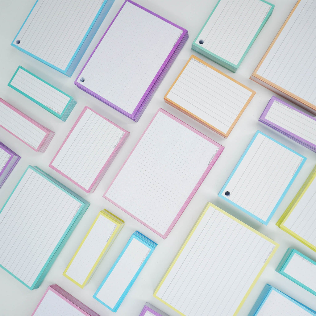 Leitner Flashcards A6 Pastel Dotted pink lifestyle 3