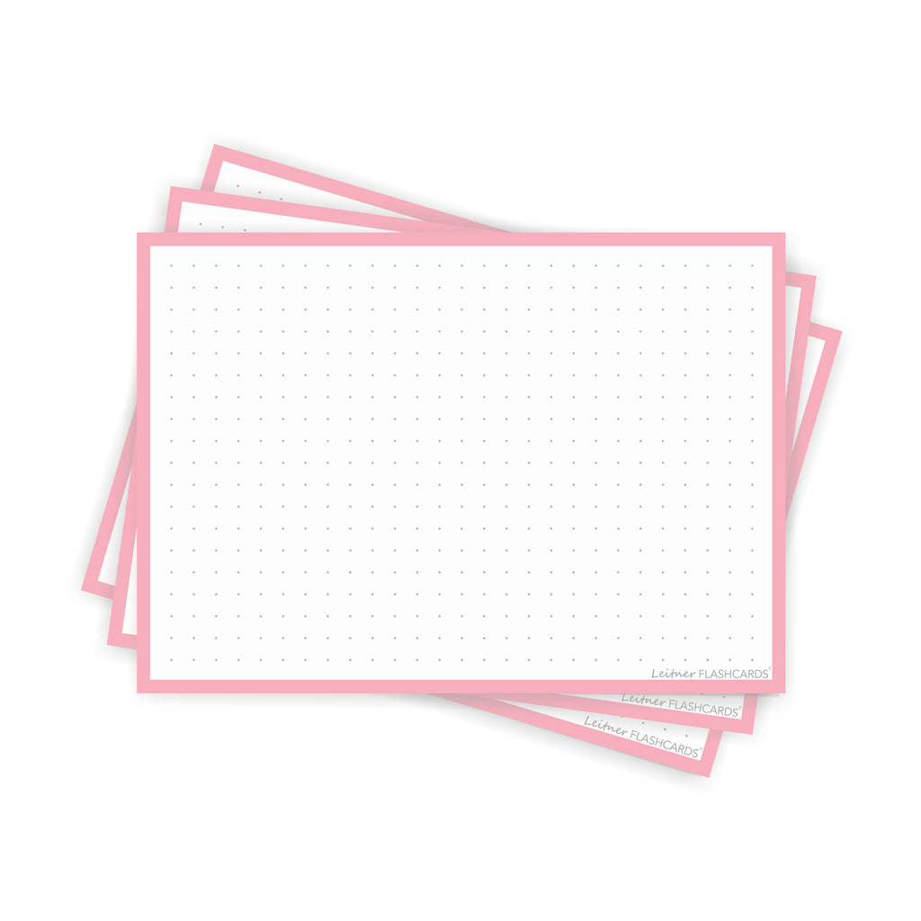 Leitner Flashcards A6 Pastel Dotted pink