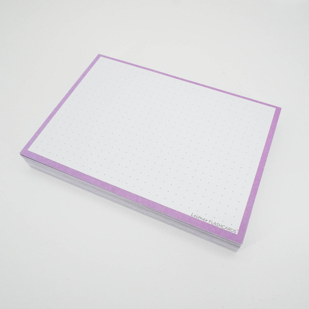 Leitner Flashcards A6 Pastel Dotted purple 2