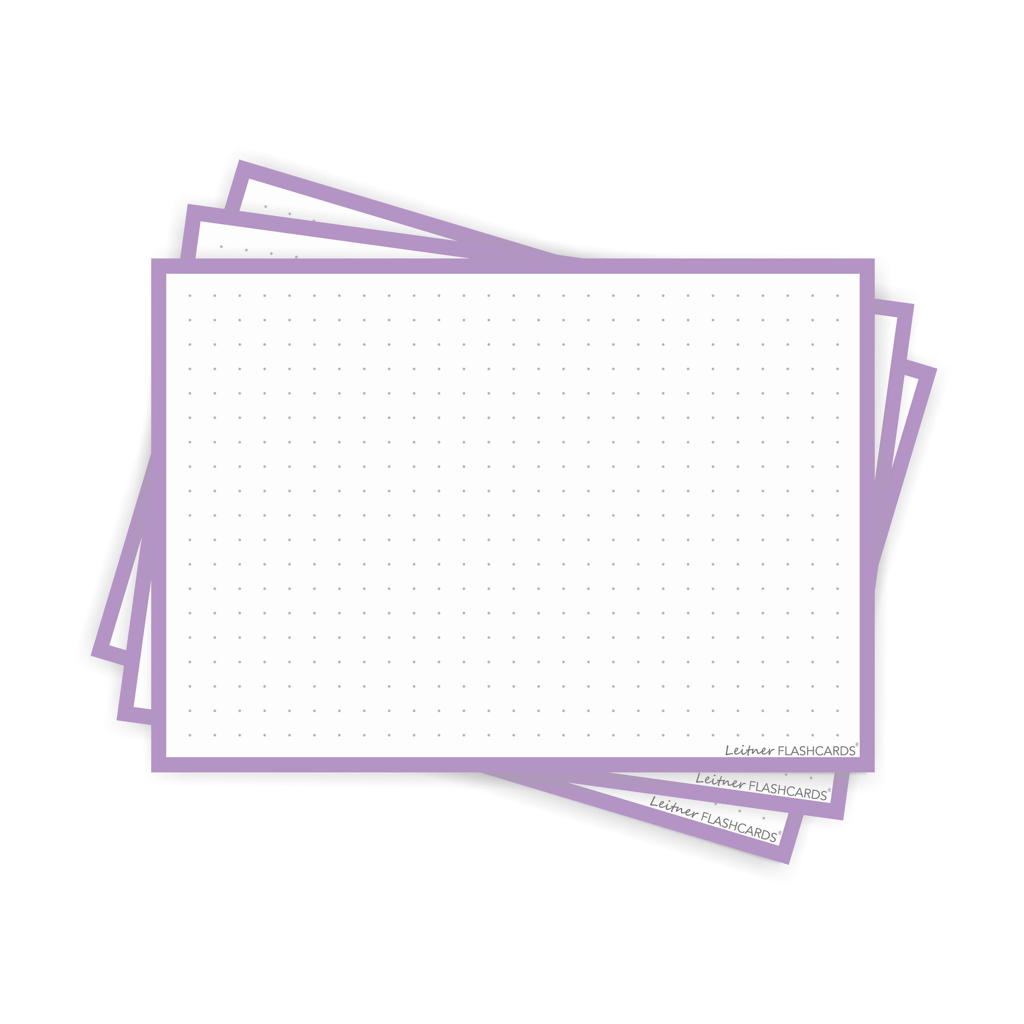 Leitner Flashcards A6 Pastel Dotted purple
