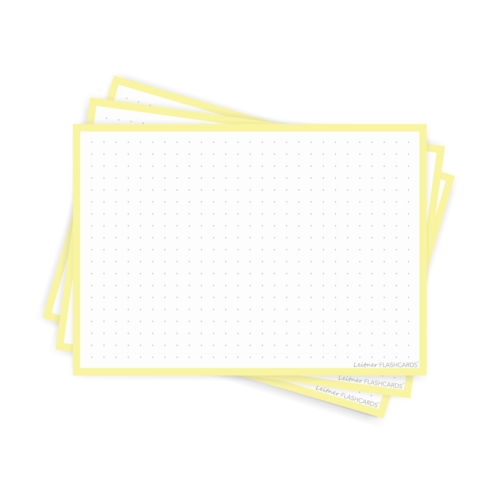 Leitner Flashcards A6 Pastel Dotted yellow