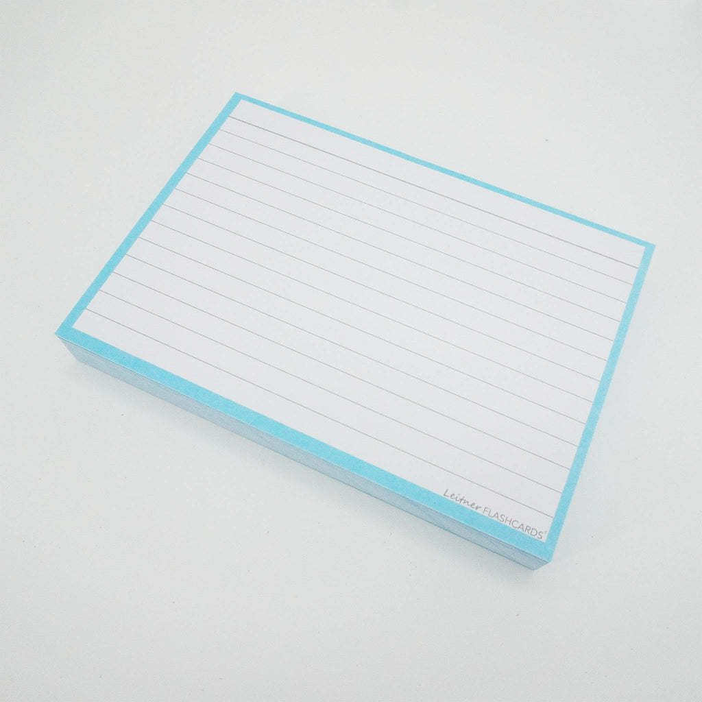 Leitner Flashcards A6 Pastel Lined blue 3