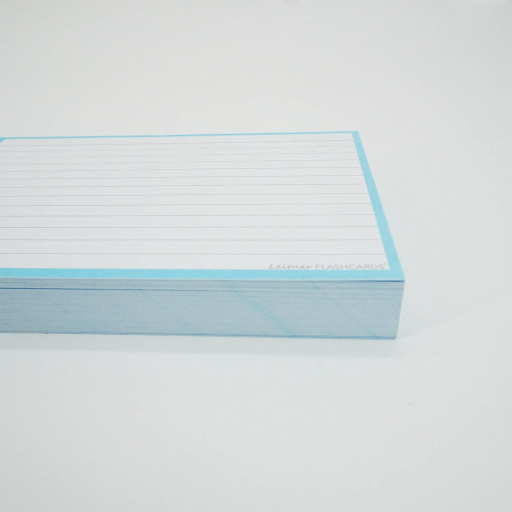 Leitner Flashcards A6 Pastel Lined blue 4