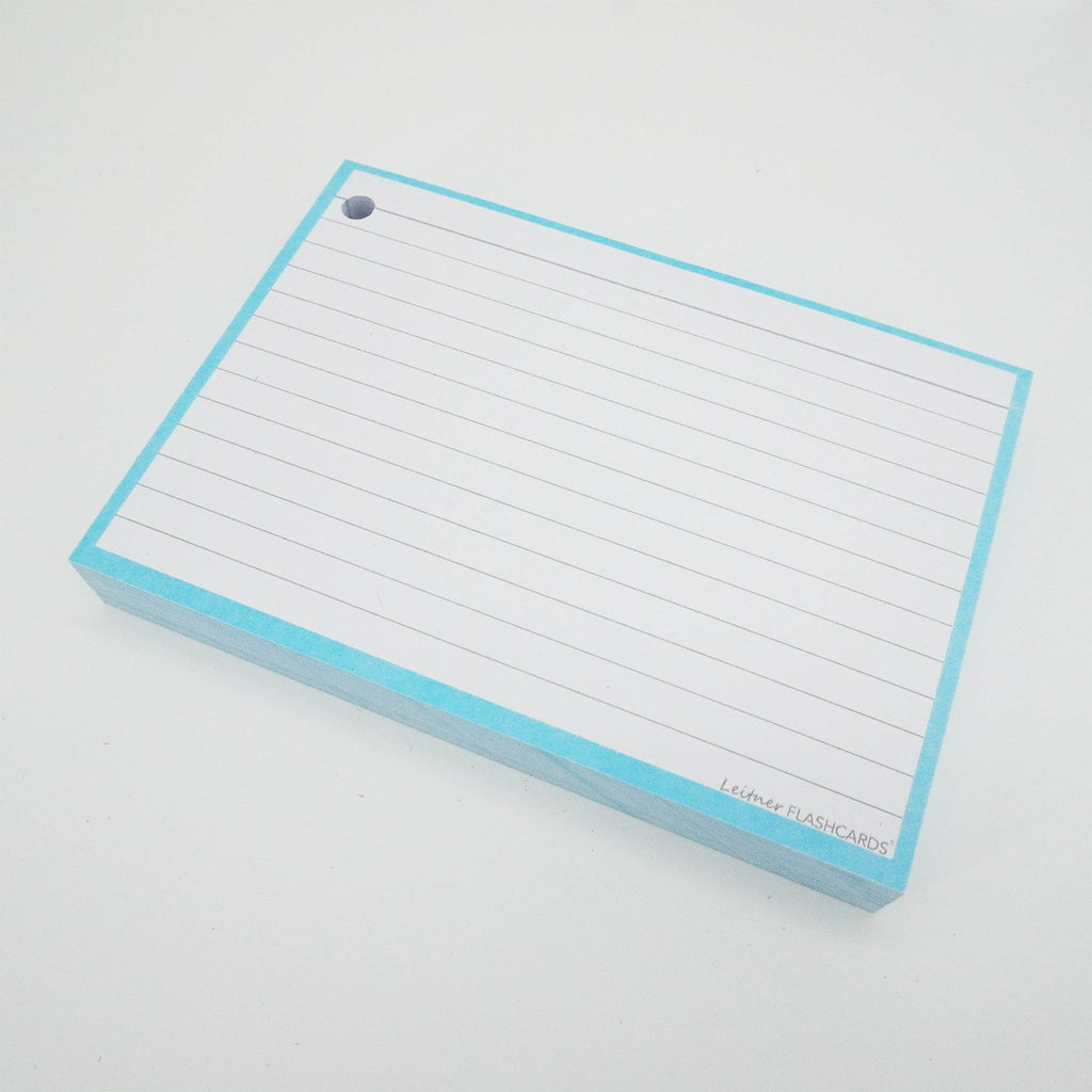 Leitner Flashcards A6 Pastel Lined blue 5