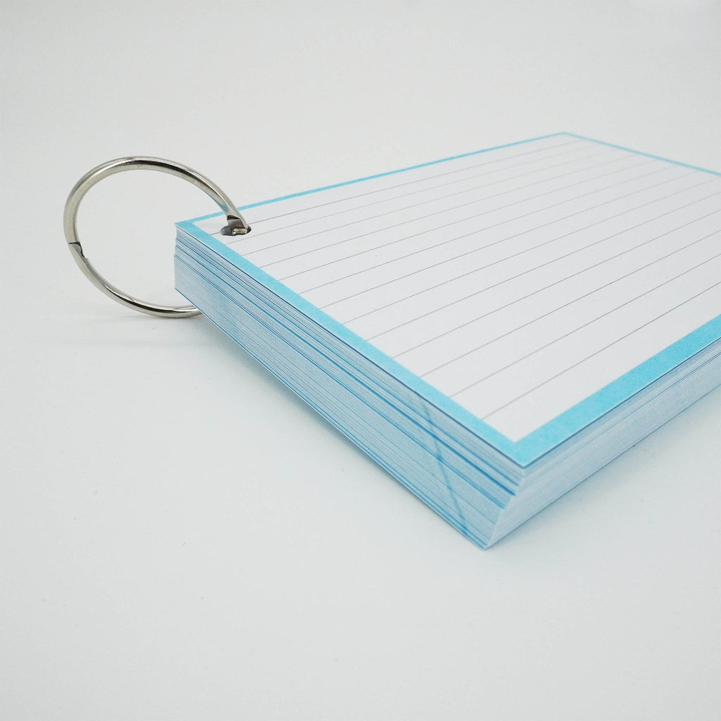 Leitner Flashcards A6 Pastel Lined blue 6