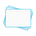 Leitner Flashcards A6 Pastel Lined blue