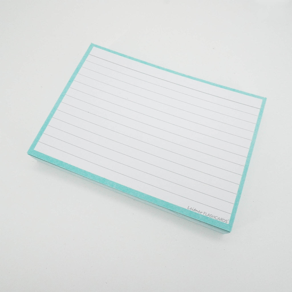Leitner Flashcards A6 Pastel Lined green 3
