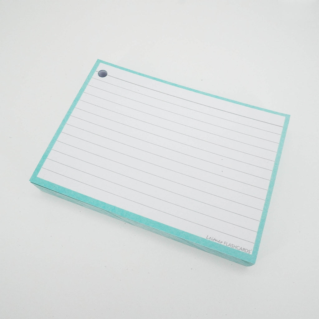 Leitner Flashcards A6 Pastel Lined green 5