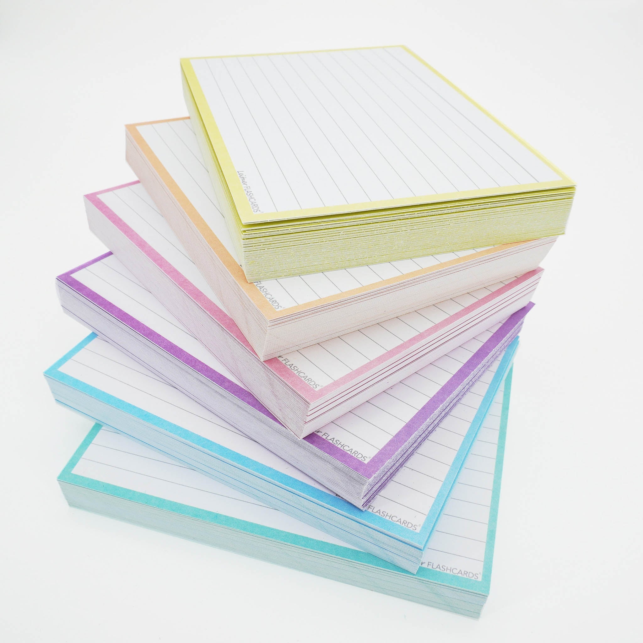 Leitner Flashcards A6 Pastel Lined lifestyle