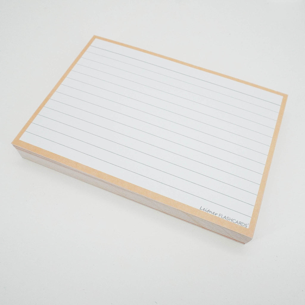Leitner Flashcards A6 Pastel Lined orange 3