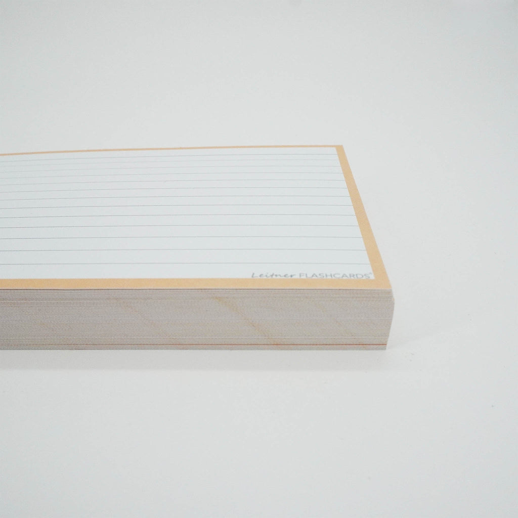 Leitner Flashcards A6 Pastel Lined orange 4
