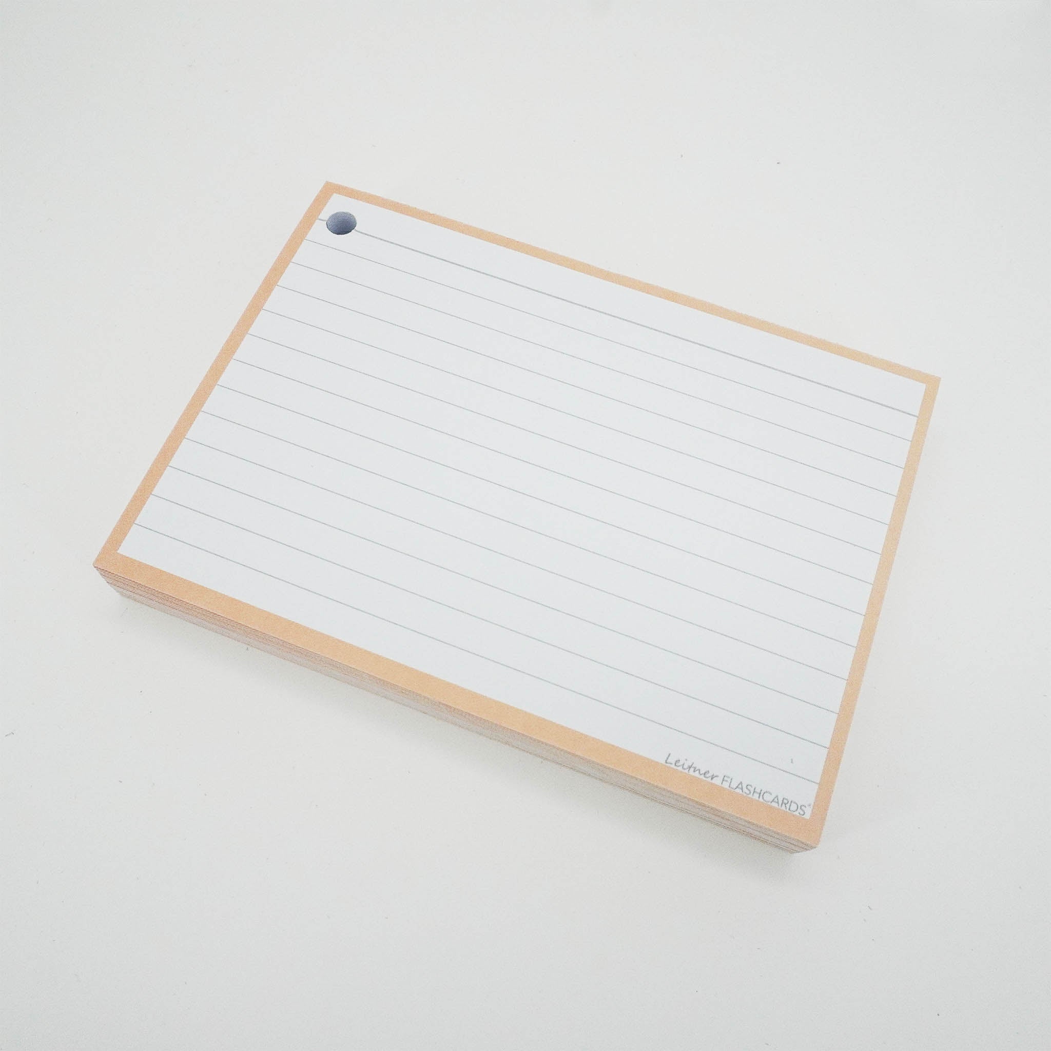 Leitner Flashcards A6 Pastel Lined orange 5