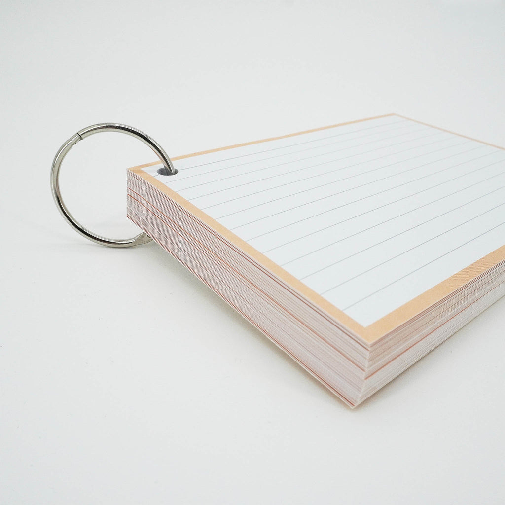 Leitner Flashcards A6 Pastel Lined orange 6
