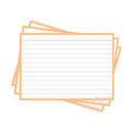 Leitner Flashcards A6 Pastel Lined orange